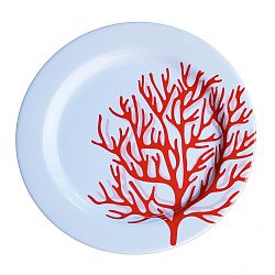 Sada 6 melaminových talířů Sunvibes Caorail Rouge, ⌀ 25 cm