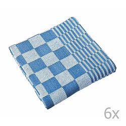Sada 6 modrých utěrek Tiseco Home Studio Mineur, 65 x 65 cm