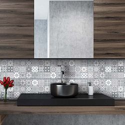 Sada 6 nástěnných samolepek Ambiance Stickers Friezes Tiles Lia, 5 x 30 cm