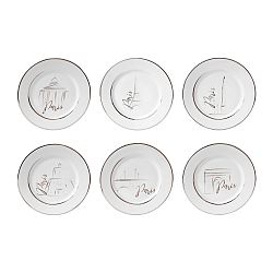 Sada 6 porcelánových dezertních talířů Côté Table Capit