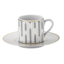 Sada 6 porcelánových šálků s podšálkem Kutahya Decadent, 50 ml