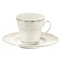 Sada 6 porcelánových šálků s podšálky Kutahya Sweden, 50 ml