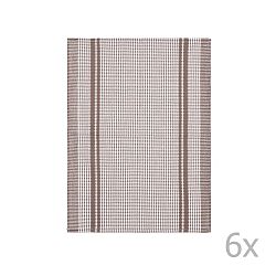 Sada 6 šedohnědých bavlněných utěrek Tiseco Home Studio Waffle, 50 x 70 cm