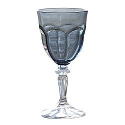 Sada 6 šedých plastových sklenic na víno Sunvibes Happy, 250 ml