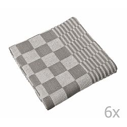 Sada 6 šedých utěrek Tiseco Home Studio Mineur, 65 x 65 cm