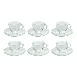 Sada 6 skleněných hrnků s podšálkem Villa d'Este Trasparenti, 80 ml
