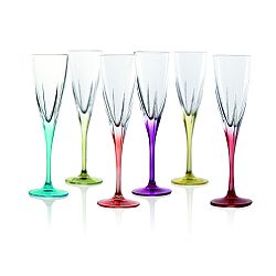 Sada 6 sklenic na sekt RCR Cristalleria Italiana Gemma