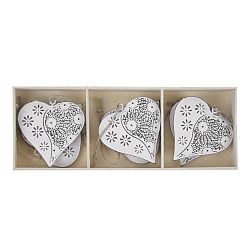 Sada 6 závěsných dekorací v boxu s motivem srdce Ego Dekor Ornament