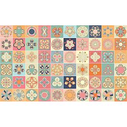 Sada 60 dekorativních samolepek na stěnu Ambiance Monteviode, 15 x 15 cm