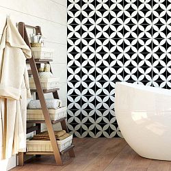 Sada 60 nástěnných samolepek Ambiance Wall Decal Cement Tiles Aniello, 15 x 15 cm