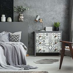 Sada 60 samolepek na nábytek Ambiance Tiles Stickers For Furniture Floentina, 20 x 20 cm