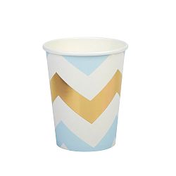 Sada 8 modrých papírových kelímků Neviti Pattern Works Zig