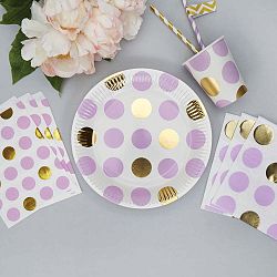 Sada 8 papírových talířů Neviti Pattern Works Dots