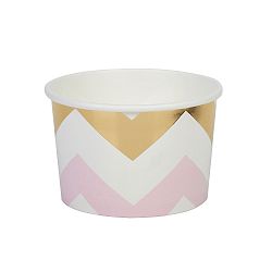 Sada 8 růžových papírových mističek Neviti Pattern Works Zig