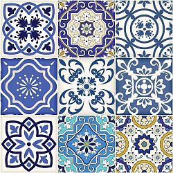 Sada 9 dekorativních samolepek na stěnu Ambiance Calypso, 10 x 10 cm