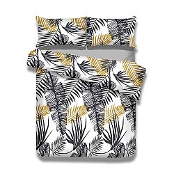 Sada bavlněného povlaku na peřinu a 2 povlaků na polštáře AmeliaHome Averi Fern, 200 x 200 cm + 50 x 75 cm