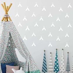 Sada bílých samolepek na zeď North Carolina Scandinavian Home Decors Indiana