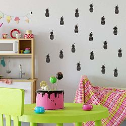 Sada černých samolepek na zeď North Carolina Scandinavian Home Decors Pina