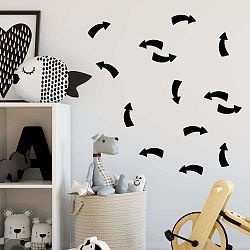 Sada černých samolepek na zeď North Carolina Scandinavian Home Decors Point