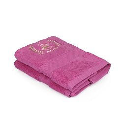Sada dvou růžových ručníků Beverly Hills Polo Club, 70 x 45 cm