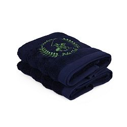Sada dvou tmavě modrých ručníků Beverly Hills Polo Club, 70 x 40 cm