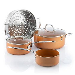 Sada hrnců s napařovačem InnovaGoods Copper-Effect