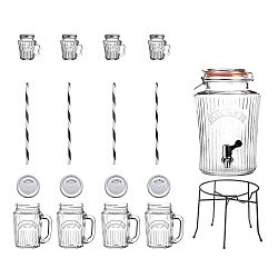 Sada nápojového automatu a 8 sklenic Kilner Vintage
