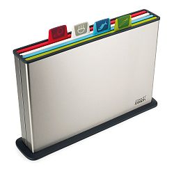 Sada nerezového stojanu se 4 prkénky Joseph Joseph Index Steel