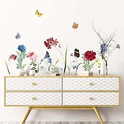 Sada samolepek na zeď Ambiance Flowers in the Garden