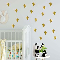 Sada žlutých samolepek na zeď North Carolina Scandinavian Home Decors Cacti