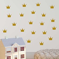 Sada žlutých samolepek na zeď North Carolina Scandinavian Home Decors Crown