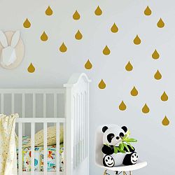 Sada žlutých samolepek na zeď North Carolina Scandinavian Home Decors Drop