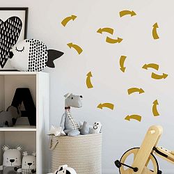 Sada žlutých samolepek na zeď North Carolina Scandinavian Home Decors Point