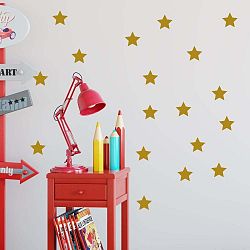 Sada žlutých samolepek na zeď North Carolina Scandinavian Home Decors Star