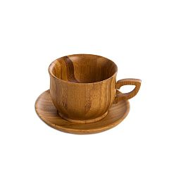 Šálek s podšálkem z bambusového dřeva Bambum Cortado
