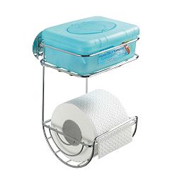 Samodržící dvoupatrový stojan na toaletní papír Wenko Turbo-Loc, až 40 kg