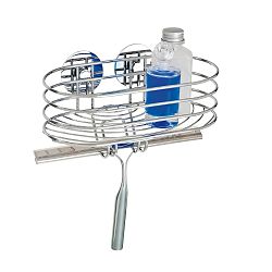 Samodržící polička se stěrkou na zrcadlo Wenko Turbo-Loc, až 40 kg