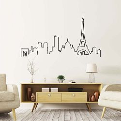 Samolepka na stěnu ve tvaru obrysu města Ambiance Paříž Design