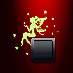 Samolepky svítící ve tmě Ambiance Fairy with the Stars