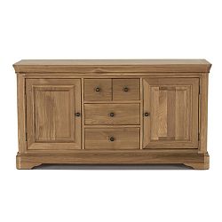 Šatní komoda z dubového dřeva VIDA Living Carmen, délka 1,55 m