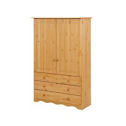 Šatní skříň z masivního borovicového dřeva Støraa Amanda