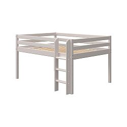 Šedá dětská dvojpostel z borovicového dřeva Flexa Classic, výška 120 cm