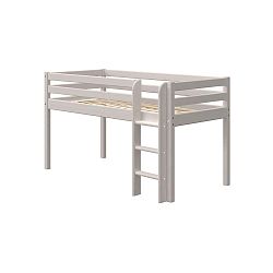 Šedá dětská postel z borovicového dřeva Flexa Classic, výška 120 cm