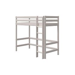 Šedá dětská postel z borovicového dřeva Flexa Classic, výška 184 cm