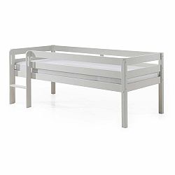 Šedá dětská vyvýšená postel Vipack Pino, 90 x 200 cm