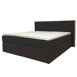 Šedá  dvoulůžková boxspring postel Sinkro Bertha, 180 x 200 cm