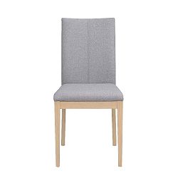 Šedá jídelní židle s dubovým podnožím Folke Amanda
