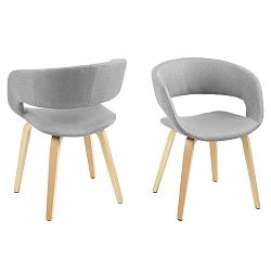 Šedá jídelní židle s podnožím z bukového dřeva Actona Grace