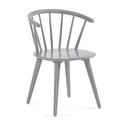 Šedá jídelní židle ze dřeva kaučukovníku La Forma Krise