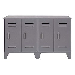 Šedá komoda z borovicového dřeva De Eekhoorn Stijn